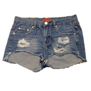 SIGNATURE8 Distressed small bluejean shorts